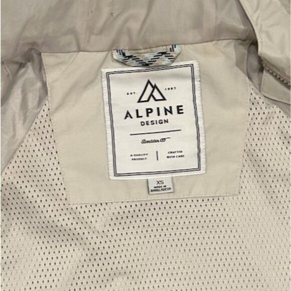 Alpine Design Windbreaker Jacket Hooded Beige / White Women’s Size XS Outdoor - Picture 9 of 11